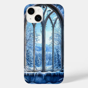 Coque Pour iPhone 14 Paysage de fenêtre faux