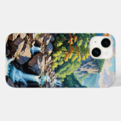 Coques Case-Mate iPhone Paysage de la cascade de Serene Mountain (Verso (horizontal))