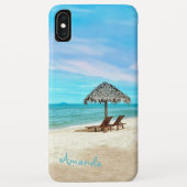 Coques Case-Mate iPhone Paysage de la plage tropicale de Monogram (Dos)