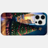 Coques Case-Mate iPhone Paysage de l'arbre de Noël (Verso (horizontal))