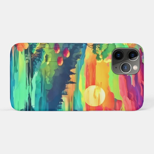 Coques Case-Mate iPhone Paysage de l'Imaginaire au coucher du soleil (Dos (Horizontal))