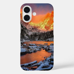Coques iPhone 16 Paysage de montagne majestueux au coucher du solei
