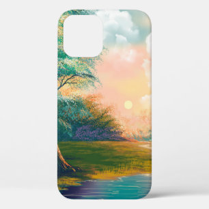 Case-Mate iPhone Case Paysage de peinture d'Art numérique, rivière dans