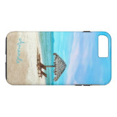 Coques Case-Mate iPhone Paysage de plage relaxant personnalisé (Dos (Horizontal))