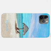 Coques Case-Mate iPhone Paysage de plage tropicale océanique monogramme (Dos (Horizontal))