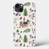 Coques Case-Mate iPhone Paysage de ski alpin rose et vert Apr (Verso)