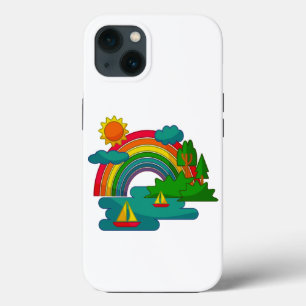 Case-Mate iPhone Case Paysage de voyage en bateau sous les nuages de sol