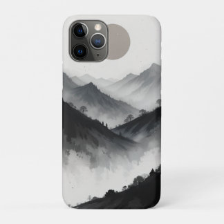 Case-Mate iPhone Case Paysage des Montagnes Noires et Blanches