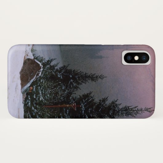 Coques Case-Mate iPhone Paysage d'hiver (par Caspar David Friedrich) (Dos (Horizontal))