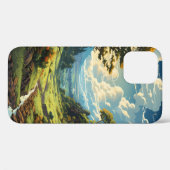 Coques Case-Mate iPhone Paysage du ciel vert (Verso (horizontal))