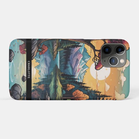 Coques Case-Mate iPhone Paysage ensoleillé enchanté Lakeside Serenity (Dos (Horizontal))