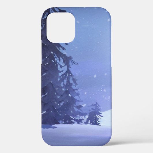 Coques Case-Mate iPhone Paysage hivernal avec arbres couverts de neige (Verso)