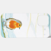 Coques Case-Mate iPhone Paysage hivernal et Robin rouge (Verso (horizontal))