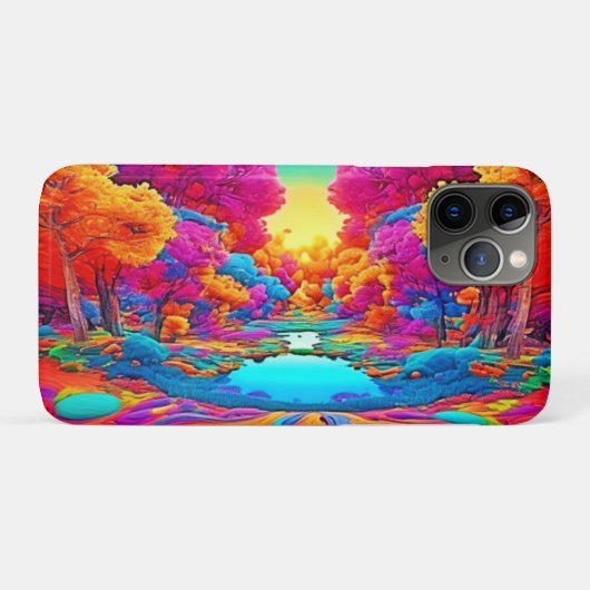 Coques Case-Mate iPhone Paysage Imaginaire coloré (Dos (Horizontal))
