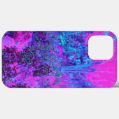 Coques Case-Mate iPhone Paysage Impressionniste Rose Chaud et Bleu Psychéd (Verso (horizontal))