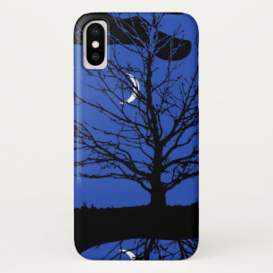 Case-Mate iPhone Case Paysage lunaire en bleu et noir de Cobalt