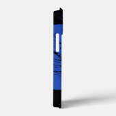 Coques Case-Mate iPhone Paysage lunaire en bleu et noir de Cobalt (Verso / Droite)