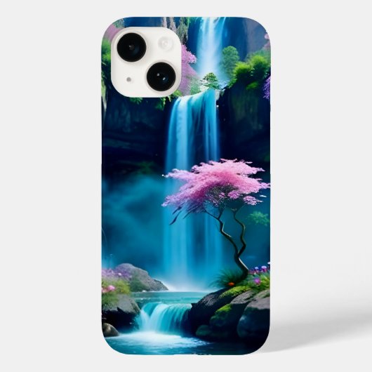 Coques Case-Mate iPhone Paysage magique Cascade et Fleur One (Verso)