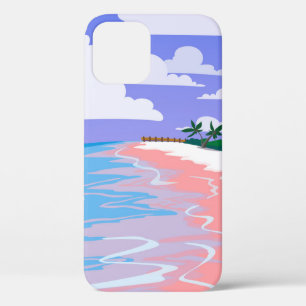 Case-Mate iPhone Case Paysage marin de plage tropicale avec sable rose,