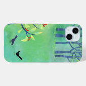 Coques Case-Mate iPhone Paysage moderne Oiseaux et arbres (Verso (horizontal))