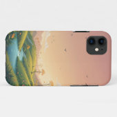 Coques Case-Mate iPhone Paysage naturel coucher de soleil (Dos (Horizontal))