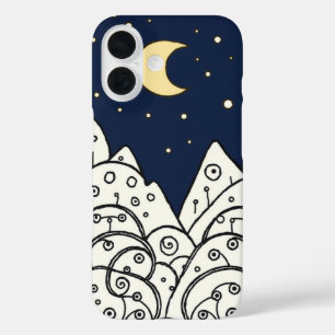 Coques iPhone 16 Paysage rêvé : un gribouillis