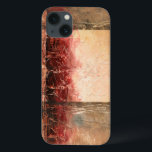 Coques Pour iPhone Paysage rouge Abstrait<br><div class="desc">Ethan Harper a peint ce magnifique paysage rouge abstrait. Une incrustation rectangulaire crée une partie plus légère de la pièce. Un morceau très sanguin,  commandez votre exemplaire aujourd'hui !</div>