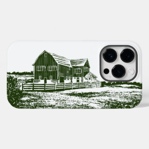 Coque Pour iPhone 14 Pro Paysage rural maison de ferme de style coupe