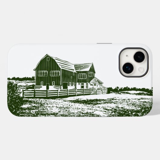 Coques Case-Mate iPhone Paysage rural maison de ferme de style coupe (Verso (horizontal))