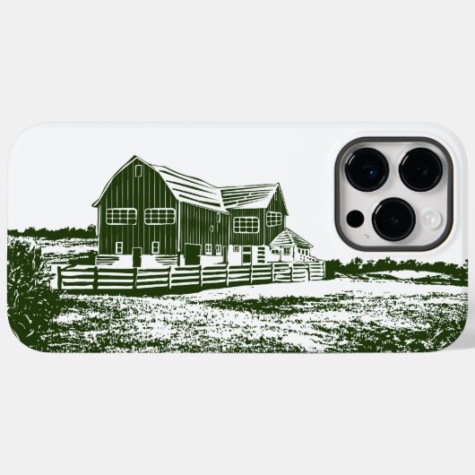 Coques Case-Mate iPhone Paysage rural maison de ferme de style coupe (Verso (horizontal))