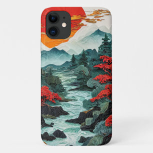 Case-Mate iPhone Case Paysage Scénique Calme de Montagnes et Forêt de la
