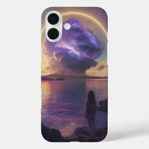 Coques iPhone 16 Plus "Paysage surréaliste époustouflant avec Orange de 
