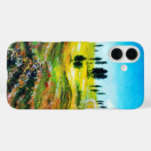 COQUES Case-Mate iPhone PAYSAGE TOSCANE AVEC POPIES (Verso (horizontal))