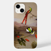 Paysage tropical avec dix colibris