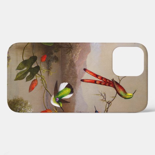 Coques Case-Mate iPhone Paysage tropical avec dix colibris (Verso (horizontal))