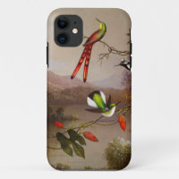 Paysage tropical avec dix colibris