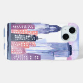 Coques Case-Mate iPhone Paysage urbain à l'aquarelle (Verso (horizontal))