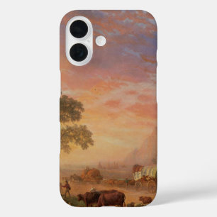 Coques iPhone 16 Paysage Vintage, Oregon Trail par Bierstadt
