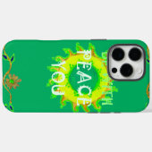 Coques Case-Mate iPhone Peace Be With You : Inspirant Vert et Jaune (Verso (horizontal))