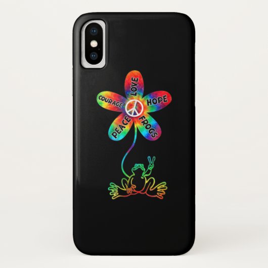 Coques Case-Mate iPhone Peace Courage Aimer Hope Frogs Hippie (Dos)