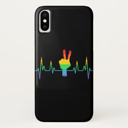 Coques Case-Mate iPhone Peace Gay Hearbeat LGBT (Dos)