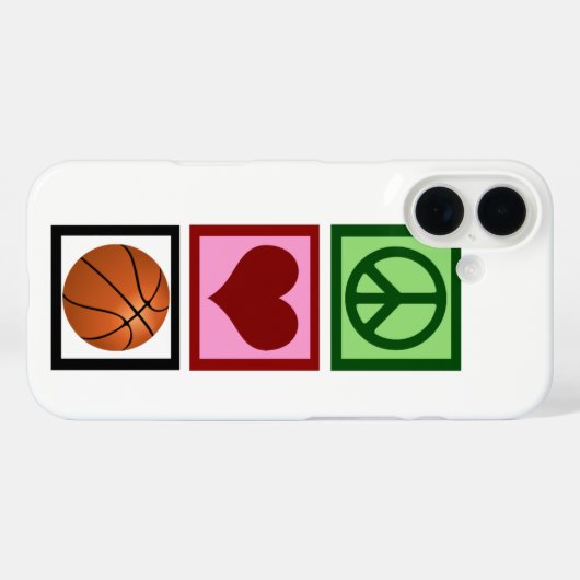 Coques Case-Mate iPhone Peace Love Basket (Verso (horizontal))