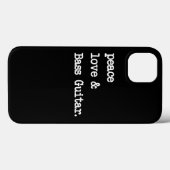 Coques Case-Mate iPhone Peace Love & Basse Guitare Musicien Guitaris (Verso (horizontal))
