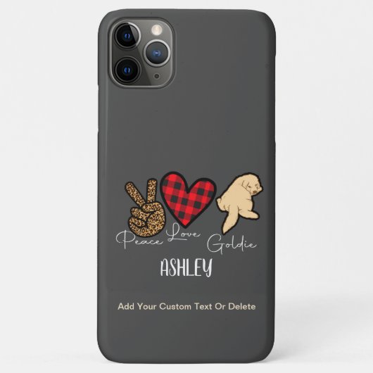 Coques Case-Mate iPhone Peace Love Boston Terrier Plaid Cute Amoureux des (Dos)