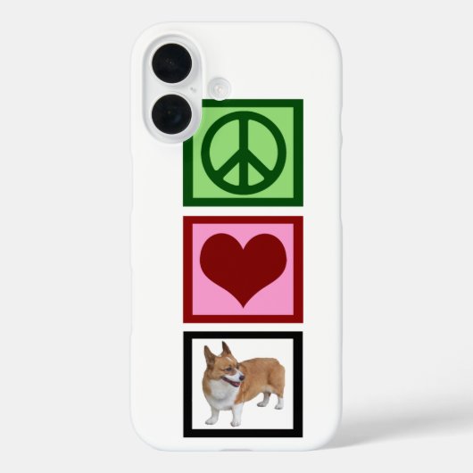 Coques Case-Mate iPhone Peace Love Corgis (Verso)