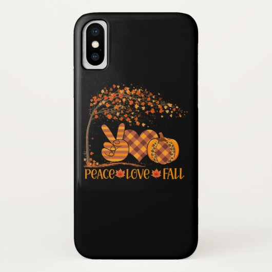 Coques Case-Mate iPhone Peace Love Fall Pumpkin Autum Happy Fall (Dos)