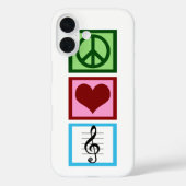 Coques Case-Mate iPhone Peace Love Music (Verso)