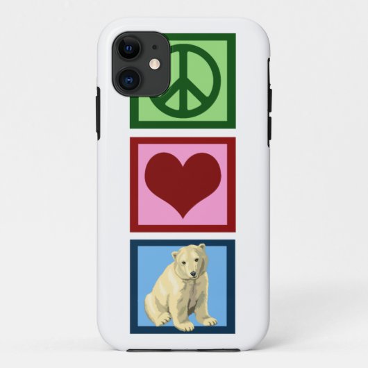 Coques Case-Mate iPhone Peace Love Ours polaires (Dos)
