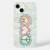 Coques Case-Mate iPhone Peace Love Smile (Verso)