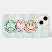 Coques Case-Mate iPhone Peace Love Smile (Verso (horizontal))